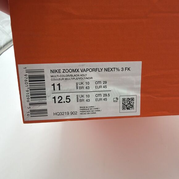Nike ZoomX VaporFly Next% 3 Multi-Color Mens 11 Women 12.5 HQ3219  Nwb No Lid - Picture 6 of 6